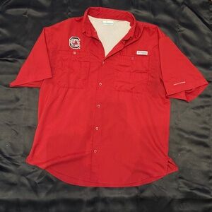 Columbia PFG South Carolina Gamecocks Fishing Shirt – Red – Size Large